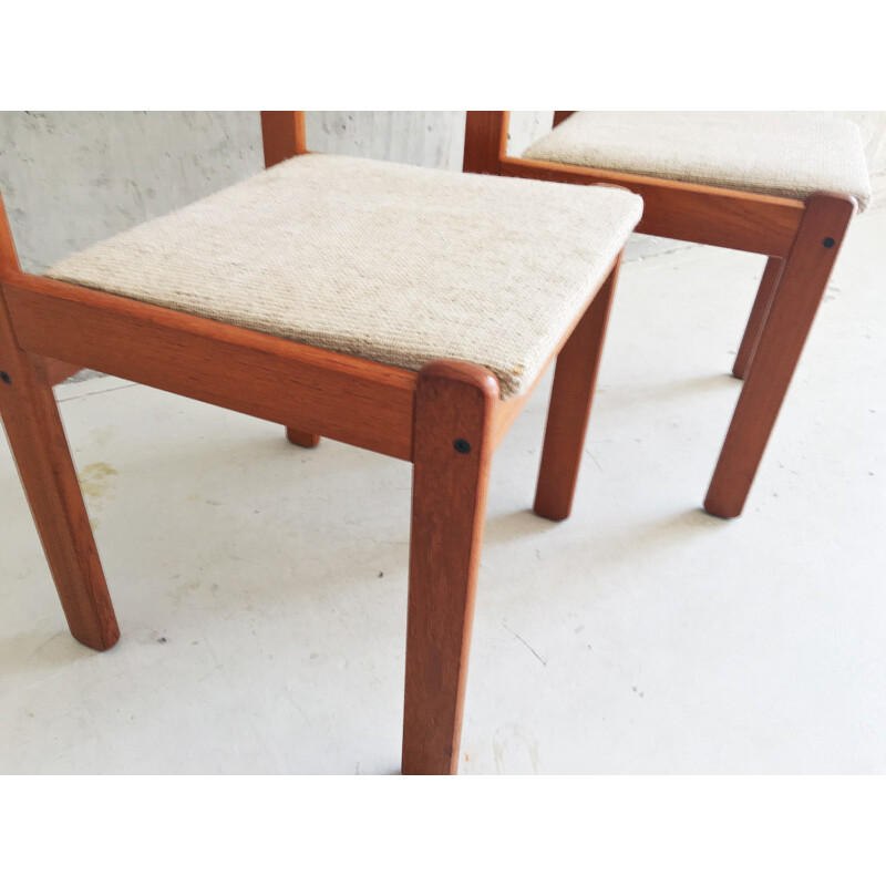 Vintage danish teak dining chairs - 1970s