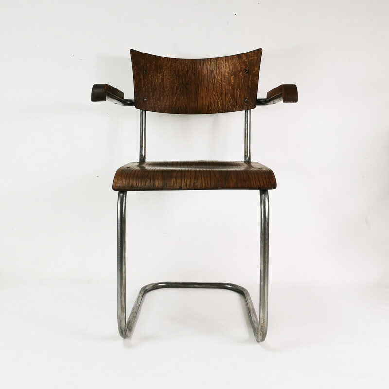 Fauteuil vintage S43 par M. Stam pour Robert Slezak, Tchécoslovaquie 1930