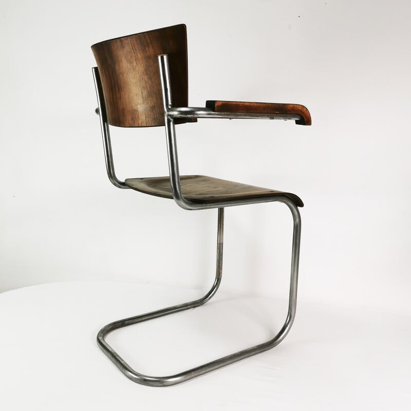 Fauteuil vintage S43 par M. Stam pour Robert Slezak, Tchécoslovaquie 1930