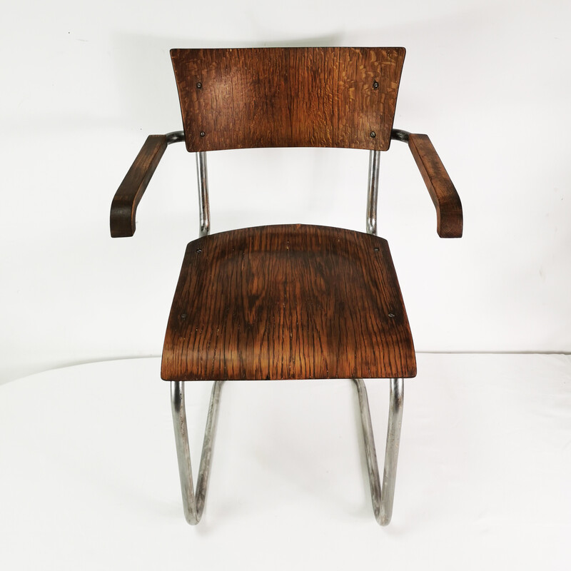 Fauteuil vintage S43 par M. Stam pour Robert Slezak, Tchécoslovaquie 1930