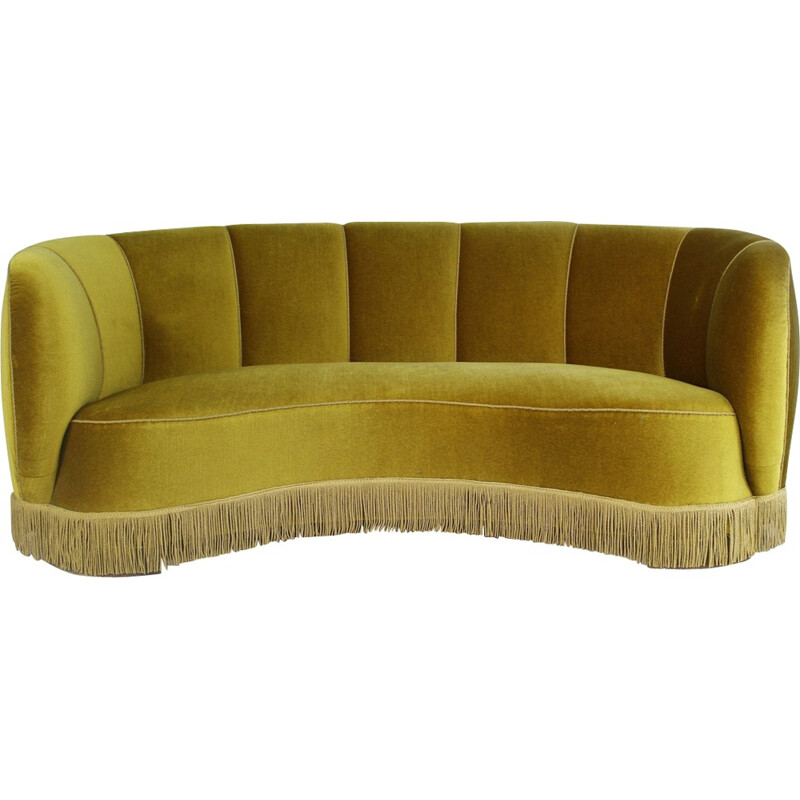 Mid century "banana" 3-seater sofa - 1950s