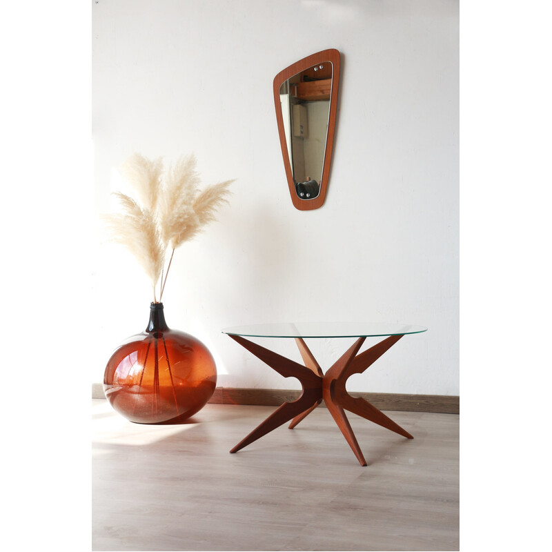 Vintage Spider teak coffee table by Vladimir Kagan for Sika Møbler, Denmark 1960s