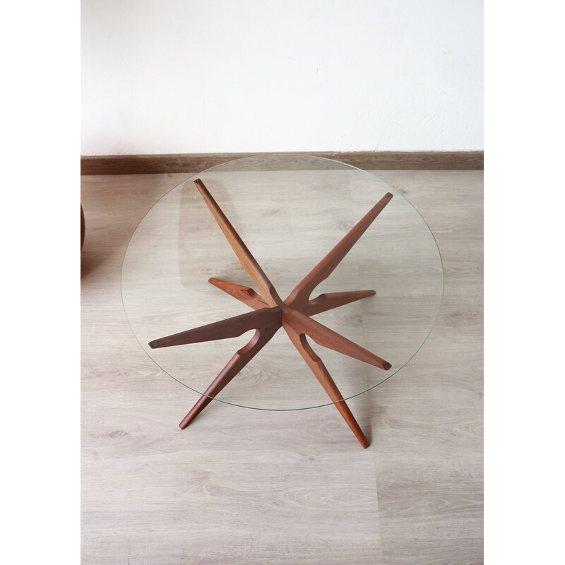 Vintage Spider teak coffee table by Vladimir Kagan for Sika Møbler, Denmark 1960s