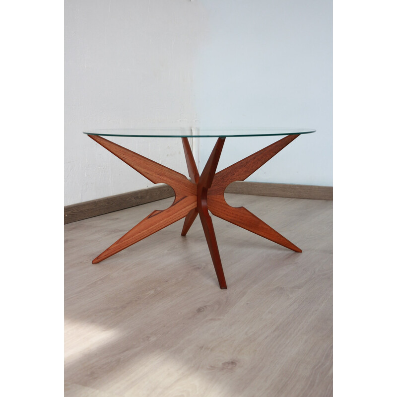 Vintage Spider teak coffee table by Vladimir Kagan for Sika Møbler, Denmark 1960s