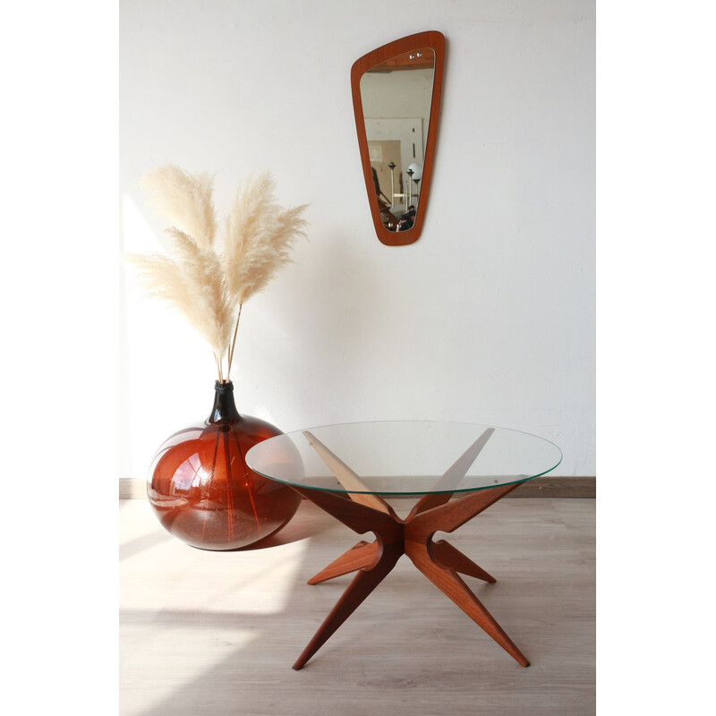 Vintage Spider teak coffee table by Vladimir Kagan for Sika Møbler, Denmark 1960s