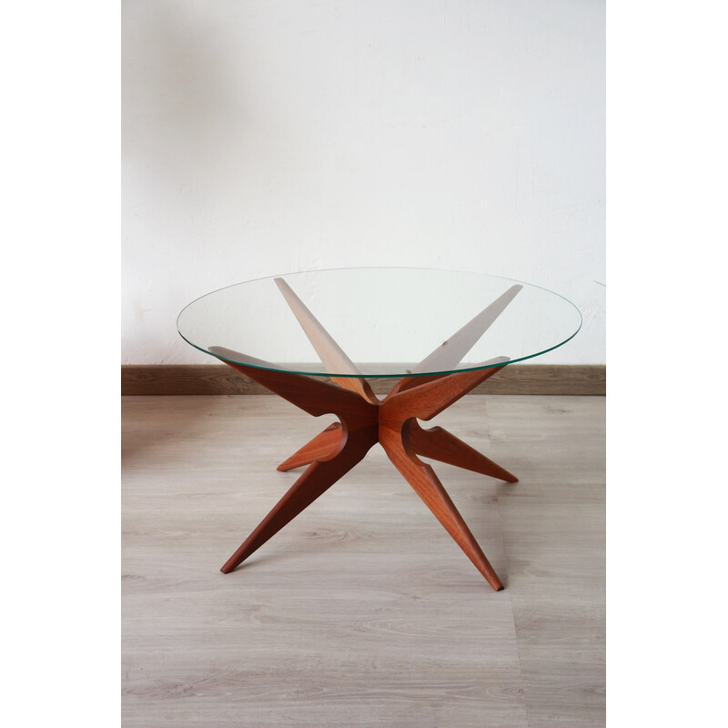 Vintage Spider teak coffee table by Vladimir Kagan for Sika Møbler, Denmark 1960s