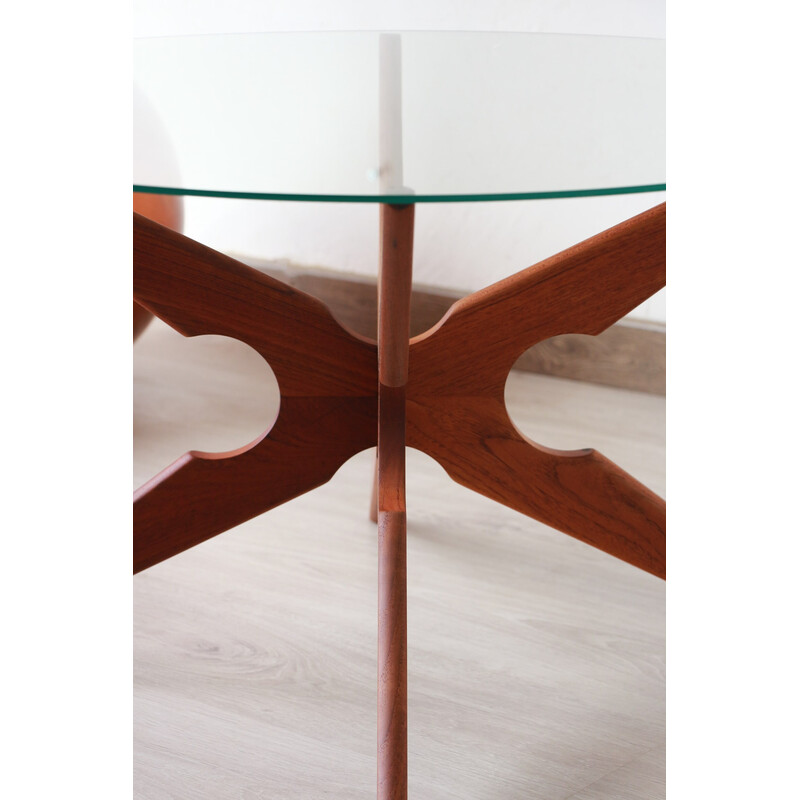 Vintage Spider teak coffee table by Vladimir Kagan for Sika Møbler, Denmark 1960s