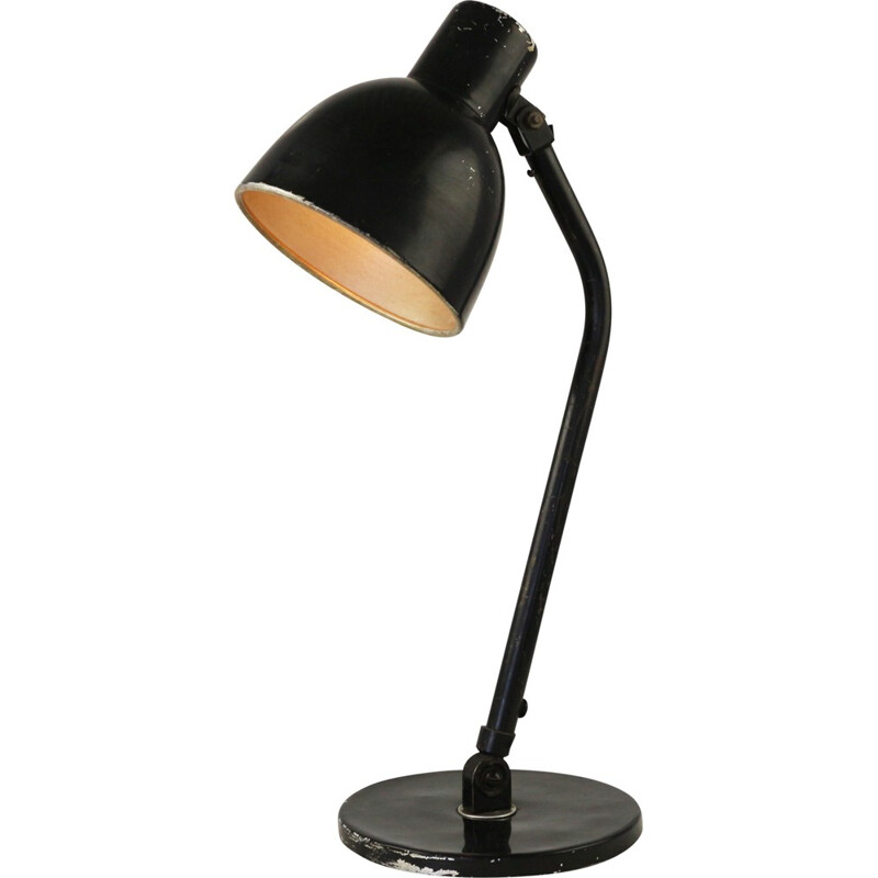 Lampe de bureau industrielle noire - 1950