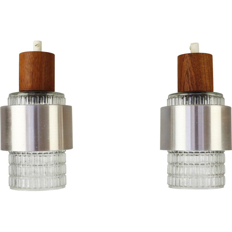 Pair of Danish design pendant lights - 1960s