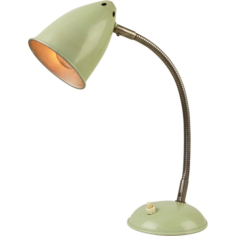 Lime green desk light by Hala Zeist - 1950s