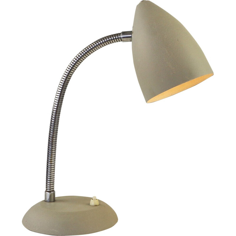 Grey adjustable desk light - 1960s