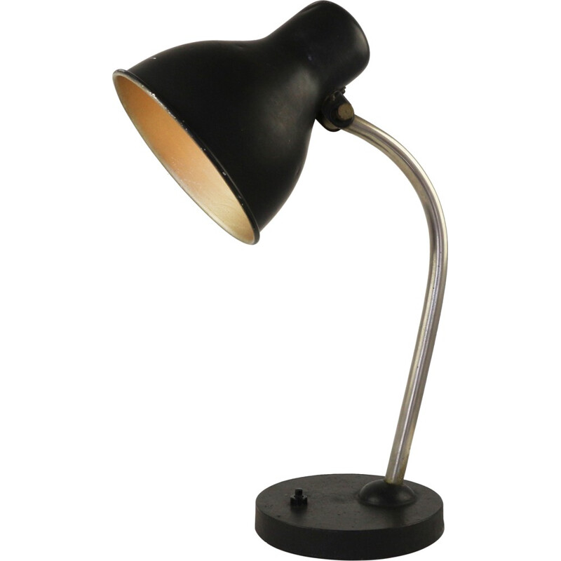 Black industrial desk light - 1950s