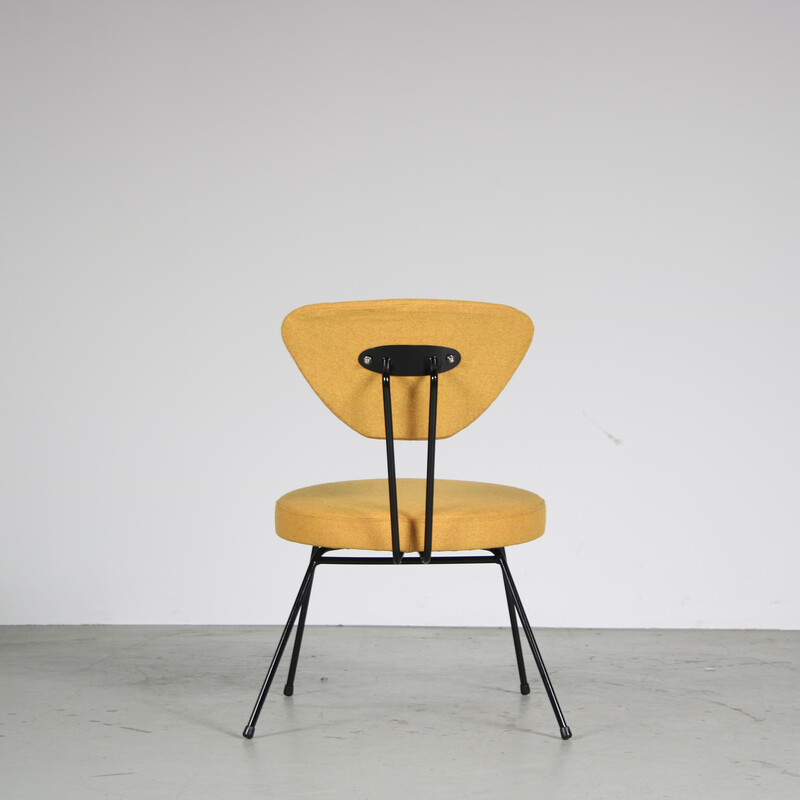 Vintage Stuhl "Cubana" aus schwarz lackiertem Metall von Floris Fiedeldij für Artimeta, Niederlande 1950