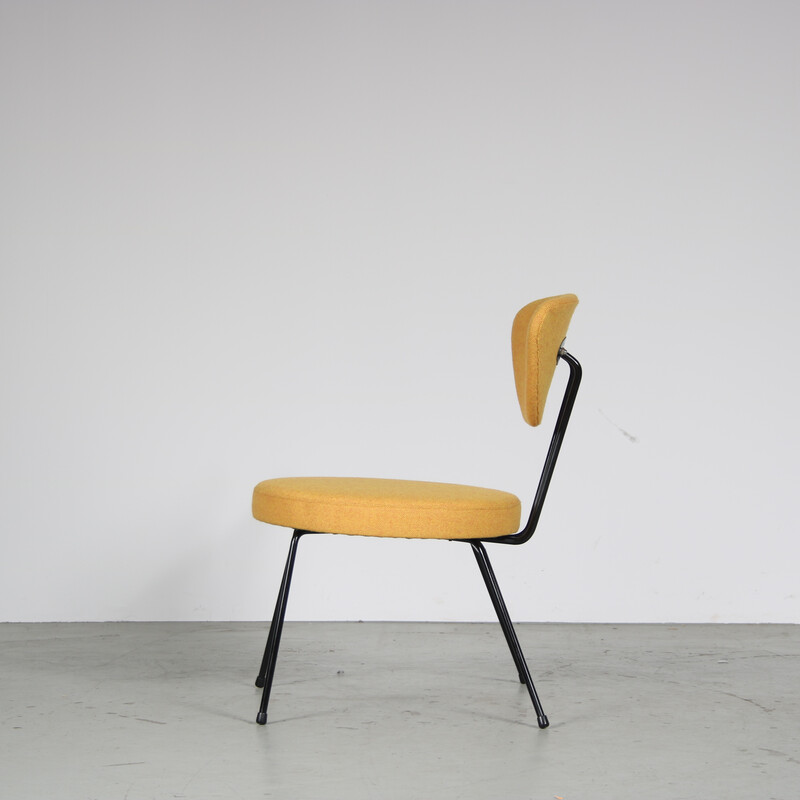 Chaise vintage "Cubana" en métal laqué noir par Floris Fiedeldij pour Artimeta, Pays-Bas 1950