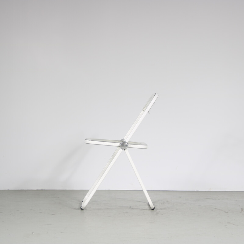 Chaise pliante vintage "Plia" en métal et plexiglas par Giancarlo Piretti pour Castelli, Italie 1970