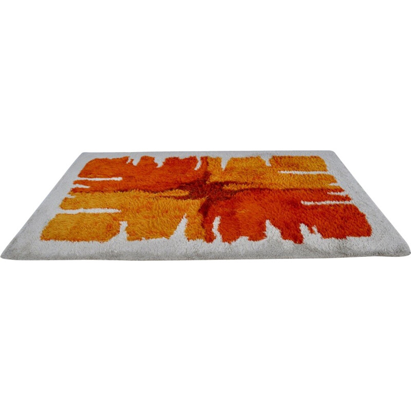 Tapis danois en laine motifs abstraits par Hojer Wilton - 1970