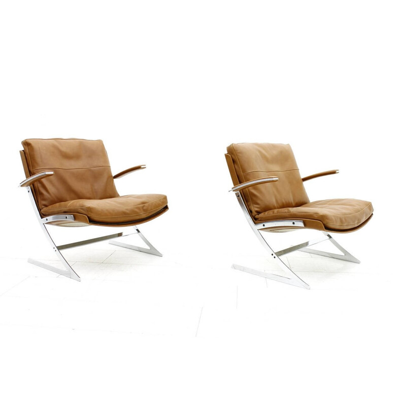 Pair of lobby chairs by Preben Fabricius for Arnold Exclusiv - 1970s