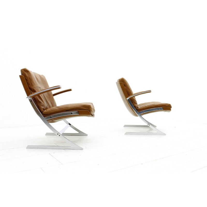 Pair of lobby chairs by Preben Fabricius for Arnold Exclusiv - 1970s