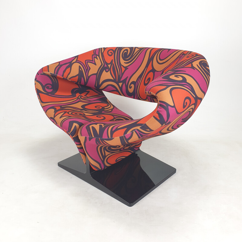 Vintage Ribbon fabric armchair by Pierre Paulin for Artifort, Netherlands 1960