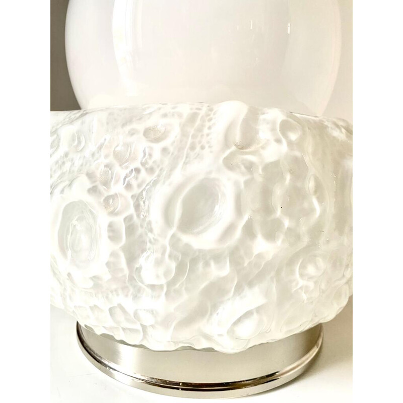 Lampe de table vintage en verre de Murano par Carlo Nason pour Mazzega, Italie 1970