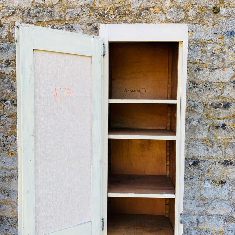 Vintage white cabinet with 6 shelves