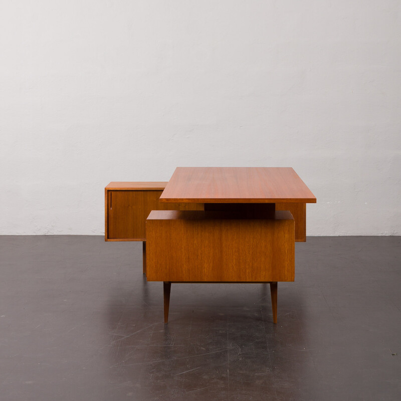 L-förmiger Schreibtisch aus Teakholz von Joseph Bachleitne, Deutschland 1970