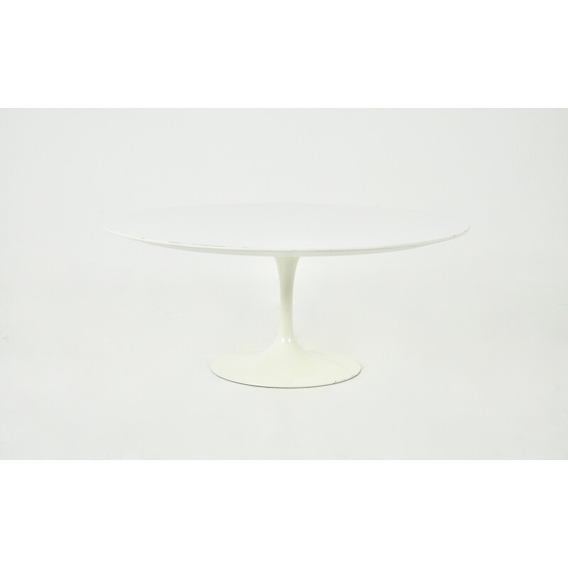 Vintage white laminated wood coffee table by Eero Saarinen for Knoll International, 1960