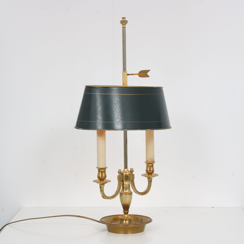 Vintage Bouillot lamp in brass, France 1950