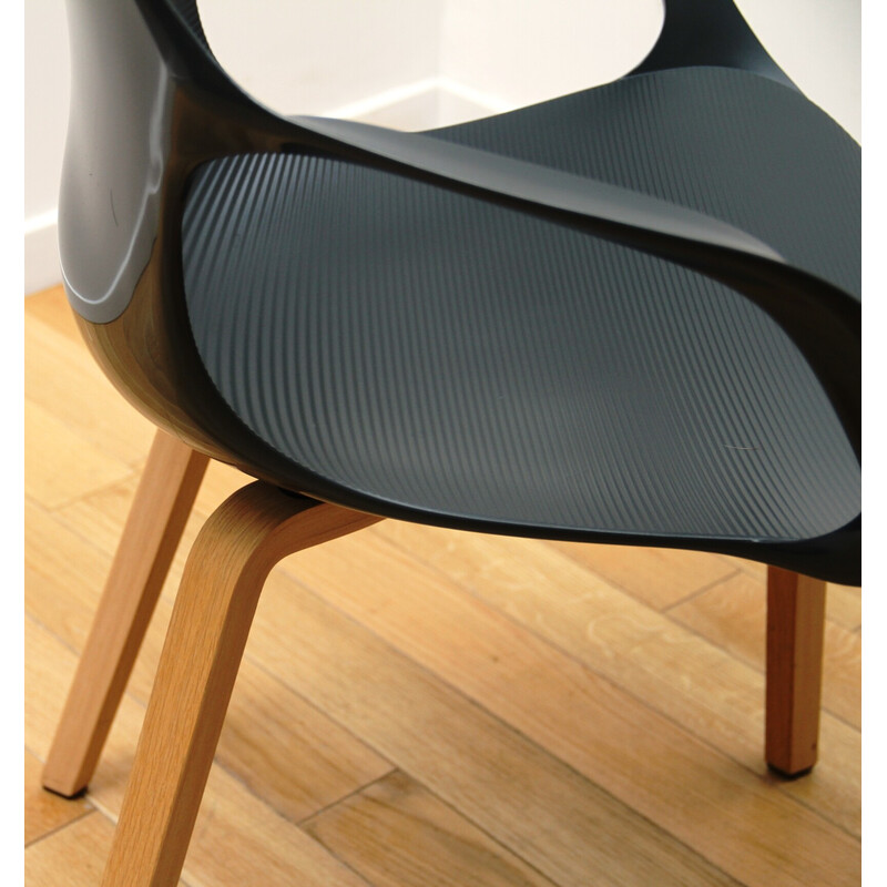 Vintage chairs in light wood and plastic by Kasper Salto for Fritz Hansen