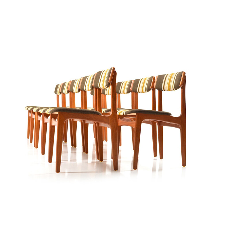 Set of 10 Dinner chairs by Thorsø Stolefabrik - 1960s