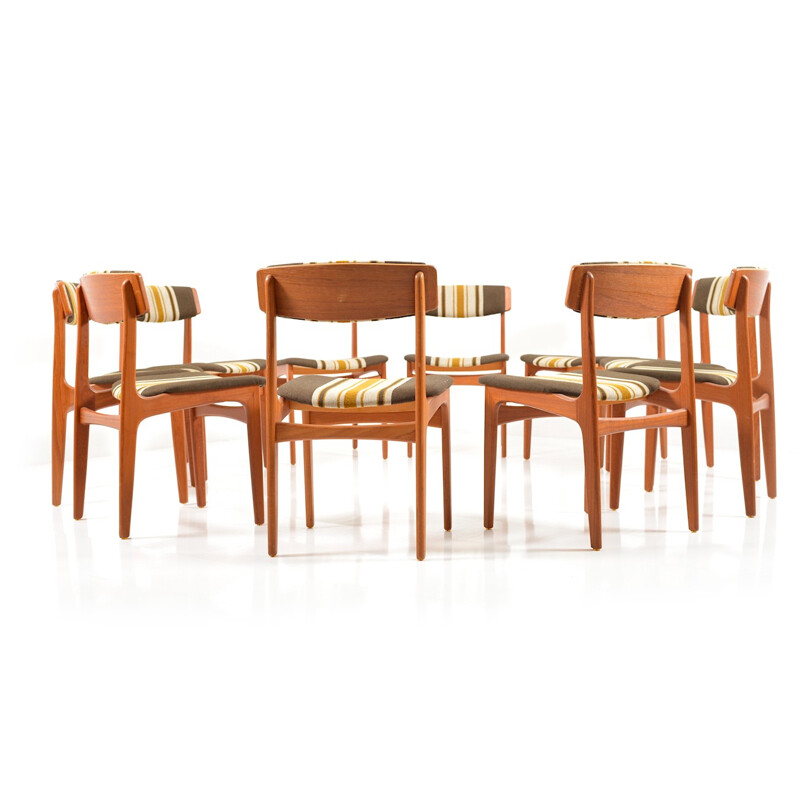 Set of 10 Dinner chairs by Thorsø Stolefabrik - 1960s