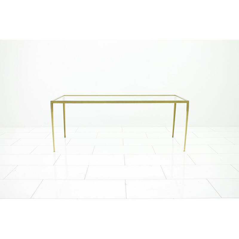 Brass and glass coffee table by Vereinigte Werkstätten - 1960s