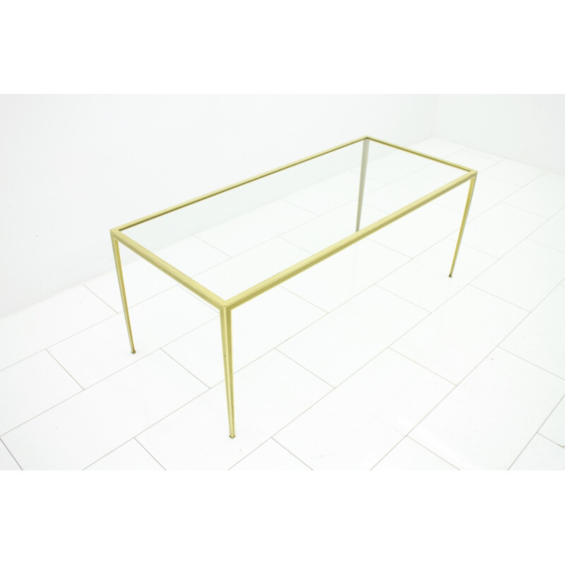 Brass and glass coffee table by Vereinigte Werkstätten - 1960s