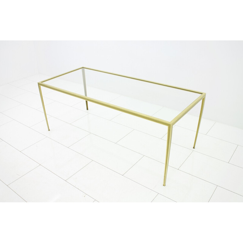 Brass and glass coffee table by Vereinigte Werkstätten - 1960s