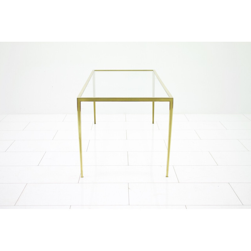 Brass and glass coffee table by Vereinigte Werkstätten - 1960s