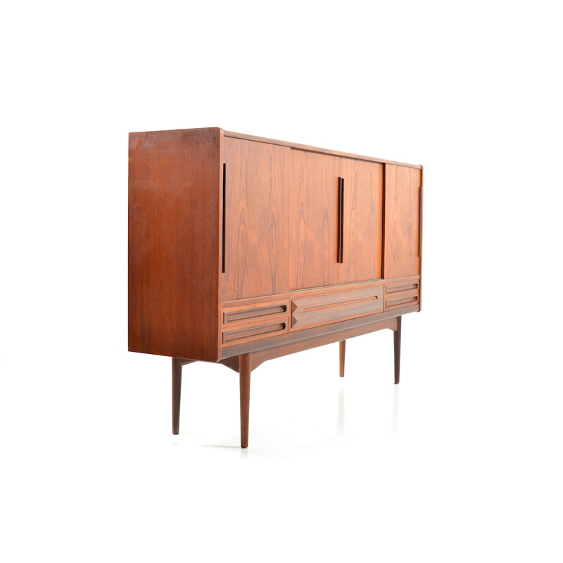 Mid-century danish highboard in teak - 1960s