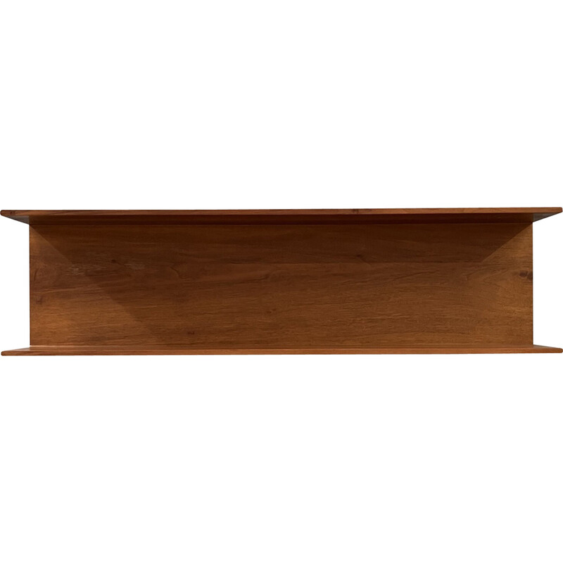 Vintage wall shelf in teak veneer by Walter Wirz for Wilhelm Renz, Germany 1960