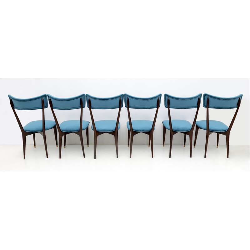 Set of 6 vintage rosewood dining chairs by Ico and Luisa Parisi for Ariberto Colombo, 1950