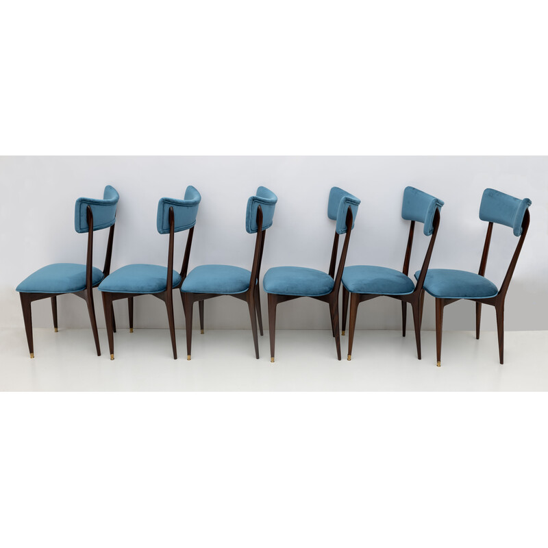 Set of 6 vintage rosewood dining chairs by Ico and Luisa Parisi for Ariberto Colombo, 1950