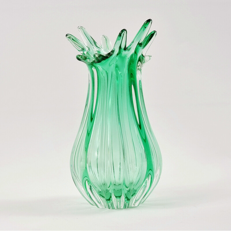 Vintage Murano glass vase by Seguso Vetri d'Arte, Italy 1960