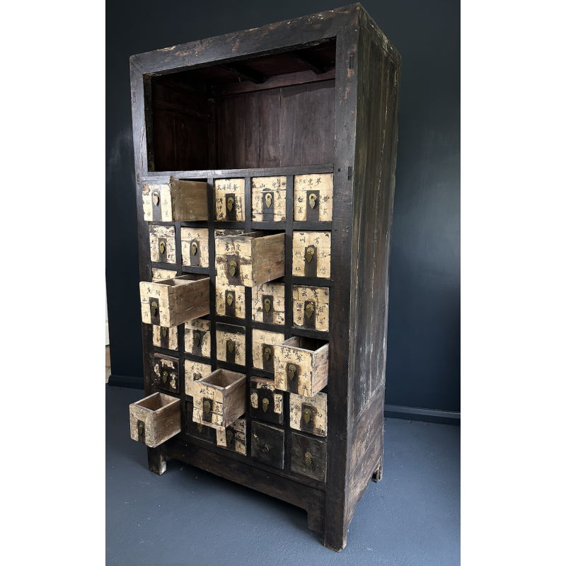 Vintage Chinese medicine cabinet