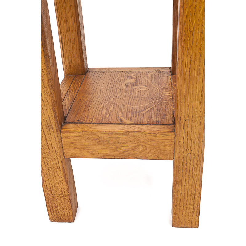 Vintage solid oak stool, 1950