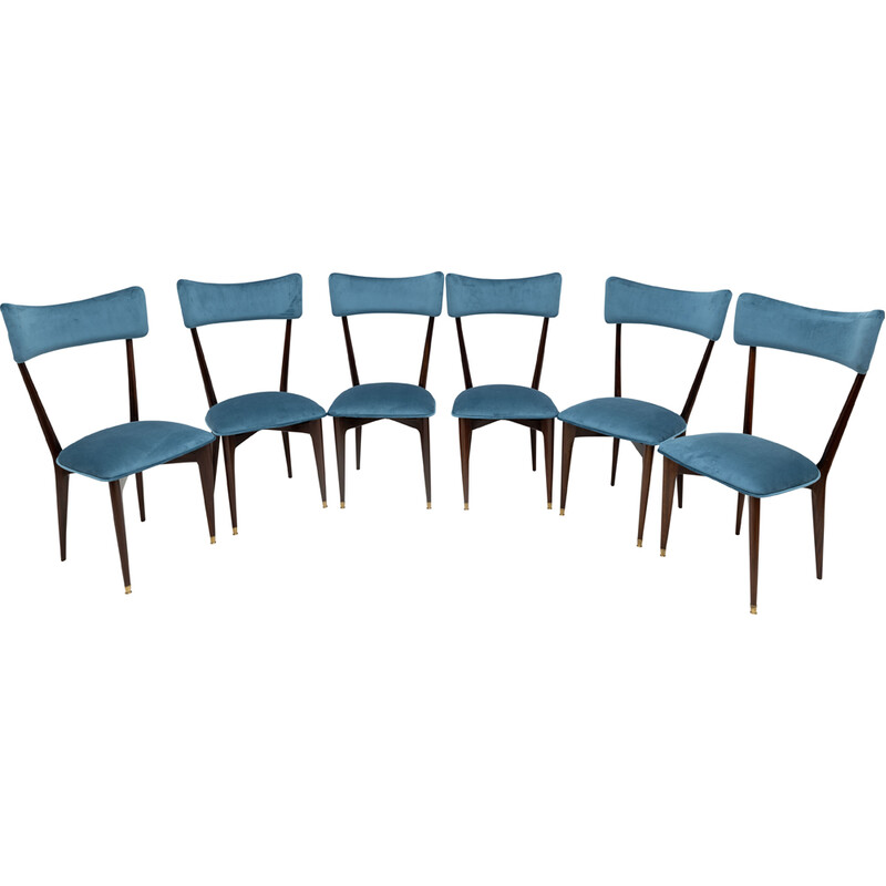 Set of 6 vintage rosewood dining chairs by Ico and Luisa Parisi for Ariberto Colombo, 1950