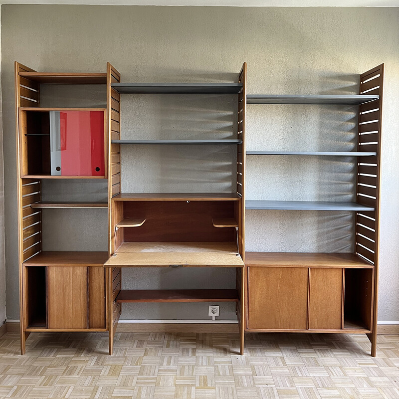 Bibliothèque modulable vintage Ladderax par Robert Heal pour Staples de Cricklewood, Londres 1960