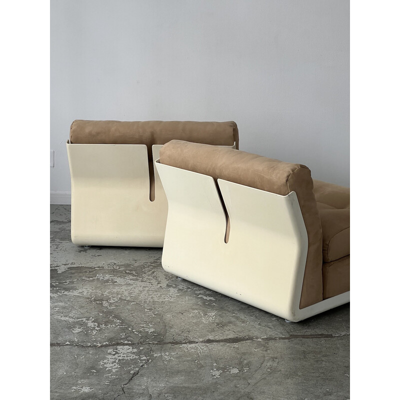Pair of vintage Amanta low chairs by Mario Bellini for C and B, Italy 1960