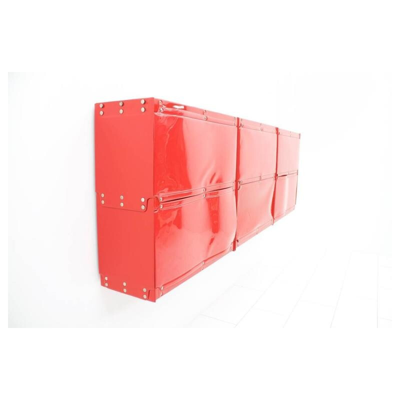 Otto Zapf Red Plastic Shelf System -  1960s