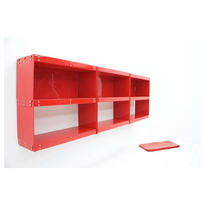 Otto Zapf Red Plastic Shelf System -  1960s