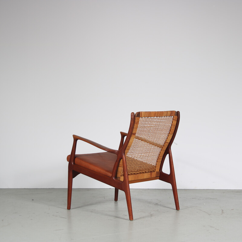 Vintage teak wood armchair by Erik Andsersen for Palle Pedersen, Denmark 1950