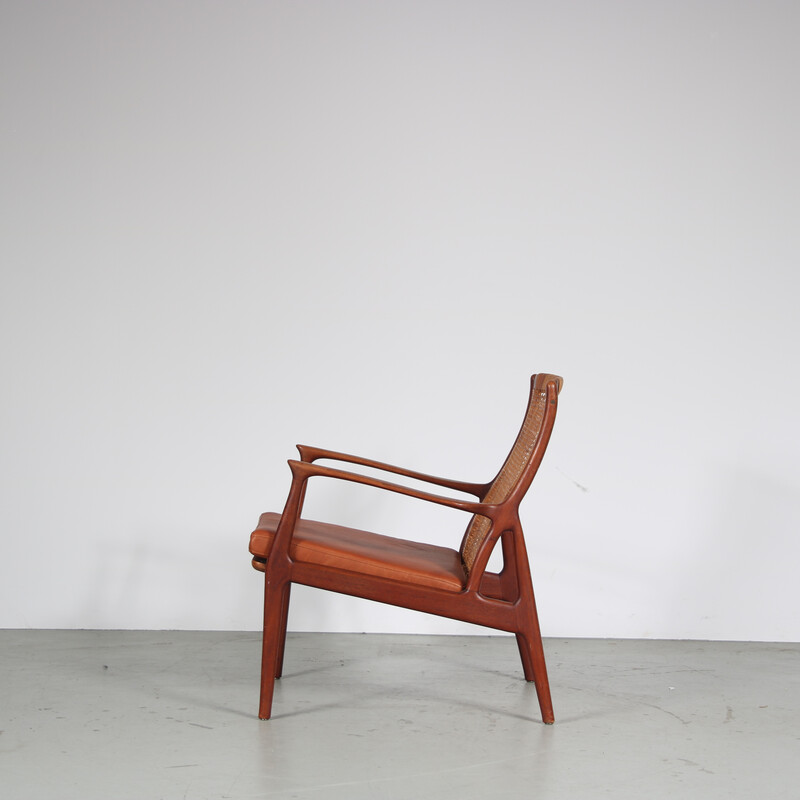 Vintage teak wood armchair by Erik Andsersen for Palle Pedersen, Denmark 1950