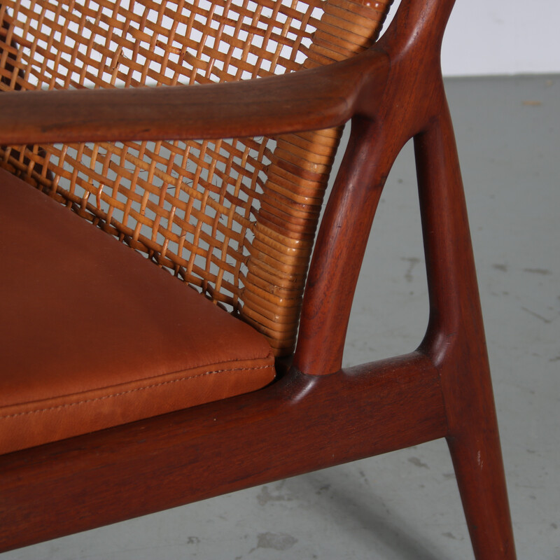 Vintage teak wood armchair by Erik Andsersen for Palle Pedersen, Denmark 1950